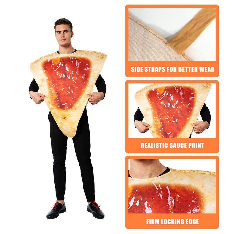 ReneeCho Couple Halloween Costume Adult Nacho Tortilla Chips Mens Womens Food Mascot Match Outfit Onesie - Image 4